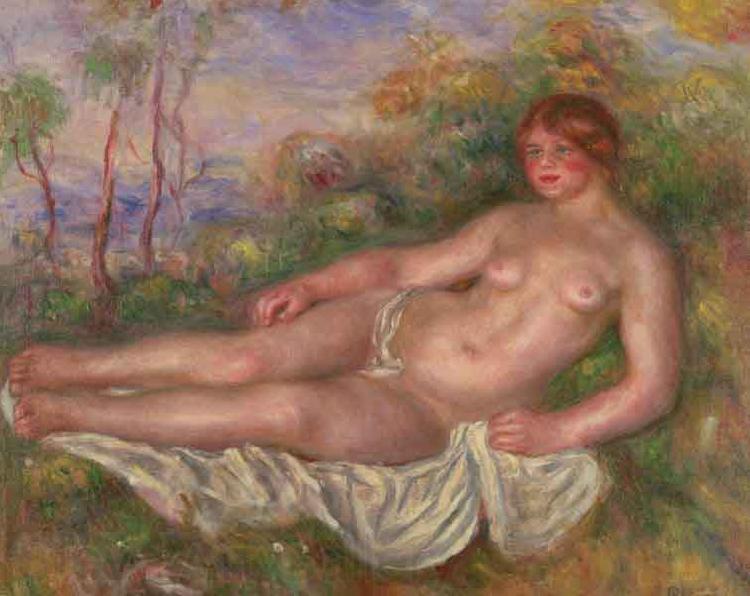 Pierre-Auguste Renoir Renoir Reclining Woman Bather France oil painting art